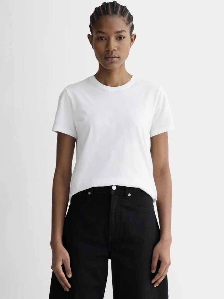 Everlane Slim Crewneck Cotton Shirt - Nwt